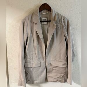 Abercrombie & Fitch Women's Blazer Jacket beige mid-length Size XS Lightweight